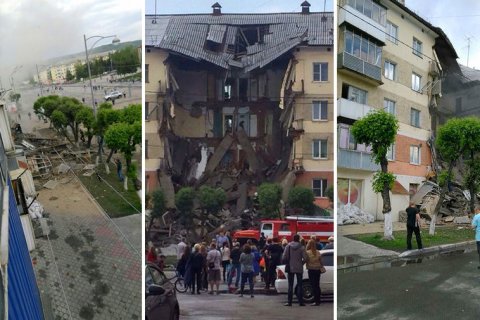 В Междуреченске обрушился дом